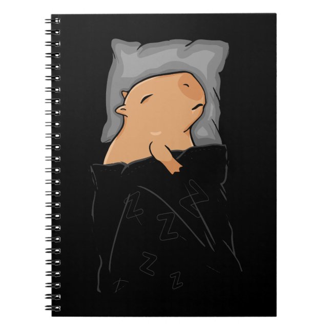 Cute Capybara Gift Women Kids Sleeping Capybara Anteckningsbok (Framsidan)