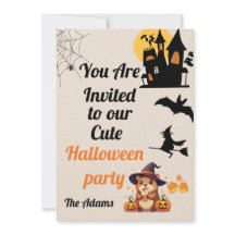 Cute Capybara Halloween-inbjudan