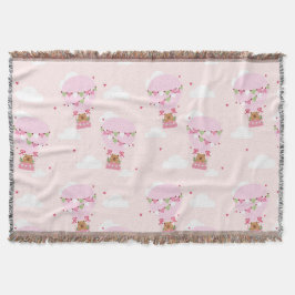 Cute Capybara Hot Air Balloon Filt