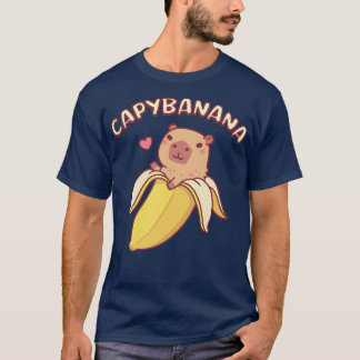 Cute Capybara i Banana Capybanan Funny Pun T Shirt