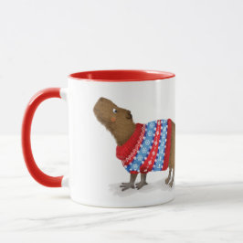 Cute capybara i en jumper mugg