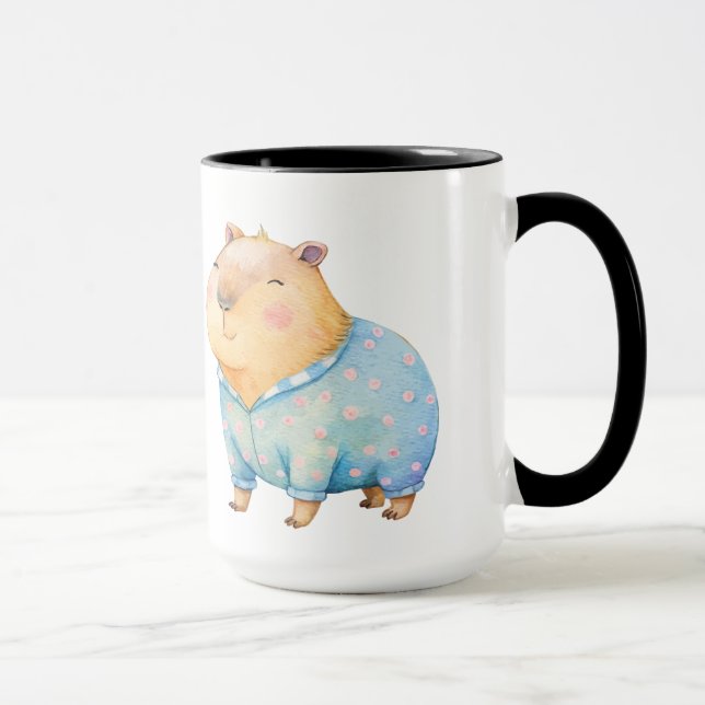 Cute Capybara i Pajamas Mugg (Höger)
