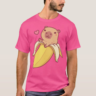 Cute Capybara in Banana Funny T Shirt