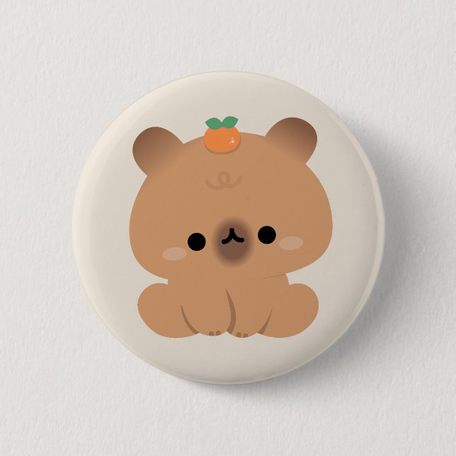 Cute Capybara Knapp (Framsida)