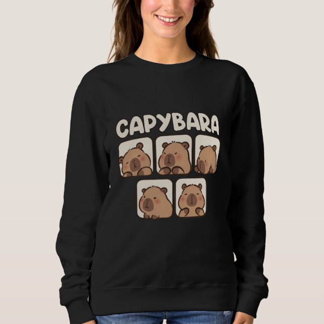 Cute Capybara Lover Women Girls Kids Kawaii Amine T Shirt (Framsida)