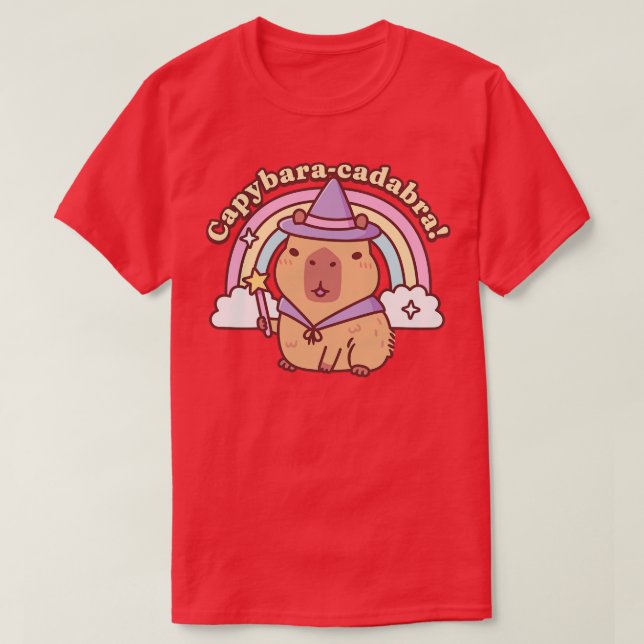 Cute Capybara Magic Capybaracadabra Funny T Shirt (Design framsida)