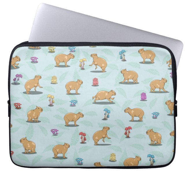 Cute Capybara Mönster Laptop Fodral (Framsidan)