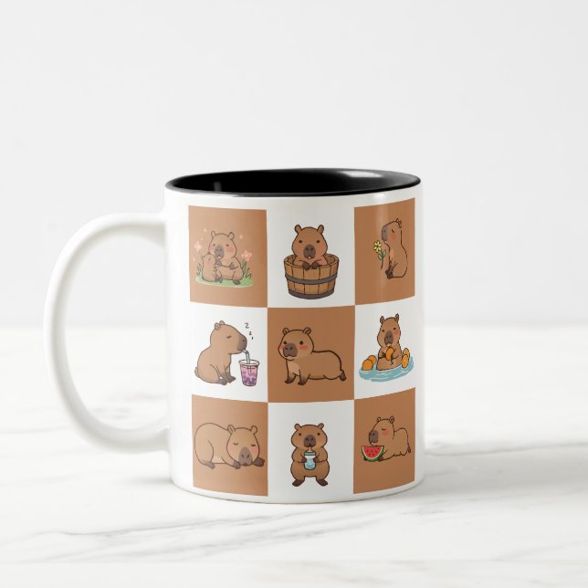 Cute Capybara Mugg | Adsible Coffee & Tea Kopp (Vänster)
