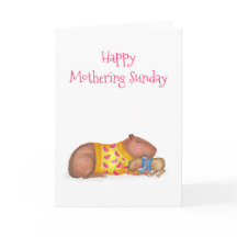 Cute capybara och baby Mothering Söndag-kort