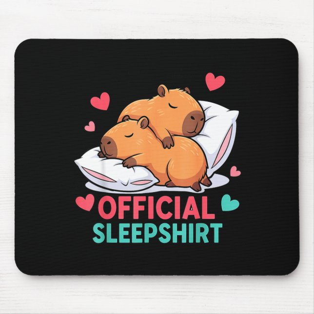 Cute Capybara Official Sleepshirt Cozy Sleep Valen Musmatta (Framsidan)