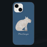 Cute Capybara Personlig<br><div class="desc">En roligt vattenfärgskapybara på gröntens bakgrund för djur och vilda älskare. Originalkonst av Nic Squirrell. Ändra eller ta bort namn för att anpassa.</div>