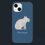 Cute Capybara Personlig<br><div class="desc">En roligt vattenfärgskapybara på gröntens bakgrund för djur och vilda älskare. Originalkonst av Nic Squirrell. Ändra eller ta bort namn för att anpassa.</div>