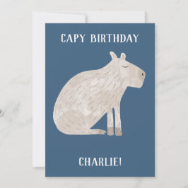 Cute Capybara Personlig Birthday Julkort