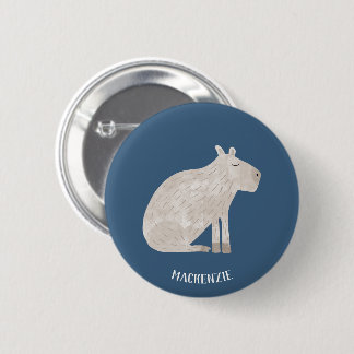 Cute Capybara Personlig Knapp
