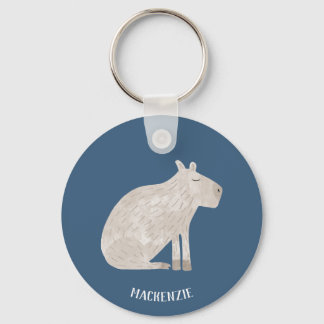 Cute Capybara Personlig Nyckelring