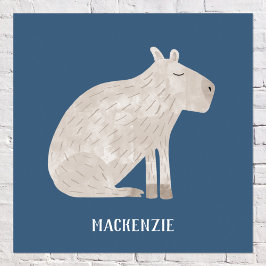 Cute Capybara Personlig Poster