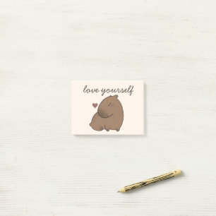 Cute capybara post-it block