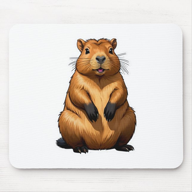 Cute Capybara Rodent Animal Illustration Musmatta (Framsidan)