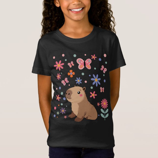 Cute Capybara Shirt T (Framsida)