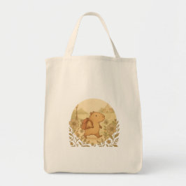 Cute Capybara Tote Bag | Back to school Buddies Tygkasse