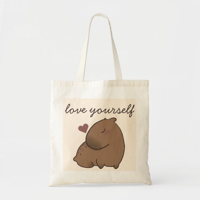 Cute capybara tygkasse (Framsidan)