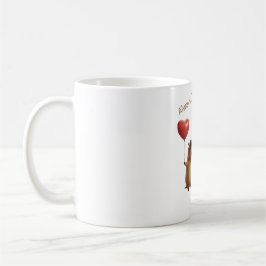 Cute Capybara Valentine Couple Balloon Coffee Mug Två-Tonad Mugg