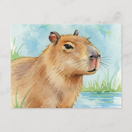 Cute Capybara-vykort Vykort