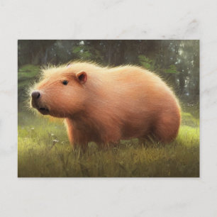 Cute Capybara-vykort Vykort