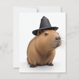 Cute Capybara Witch Julkort