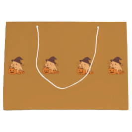 Cute Capybara with Pumpkin Gift Bag |