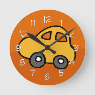Cute CAR Rund Klocka
