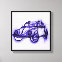 Cute Car Sketch i Lila