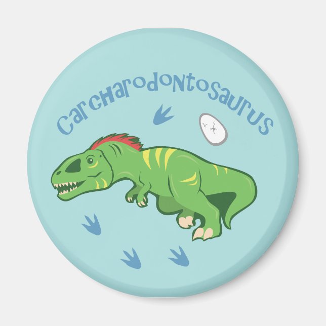 Cute Carcharodontosaurus Magnet (Framsidan)