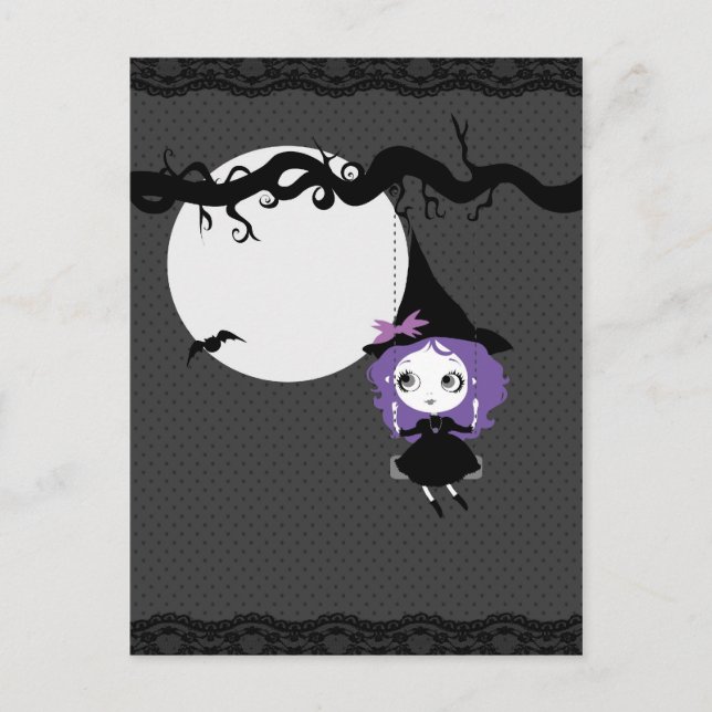 Cute Card för happy halloween Vykort (Framsida)
