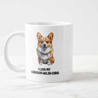 Cute Cardigan Welsh Corgi Design Jumbo Mugg