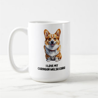 Cute Cardigan Welsh Corgi Design Kaffemugg