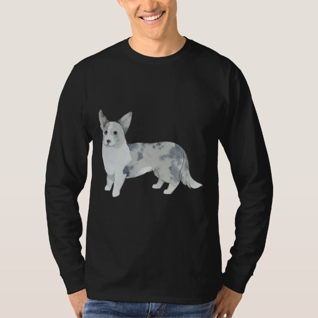 Cute Cardigan Welsh Corgi Puppy för Hund T Shirt (Framsida)