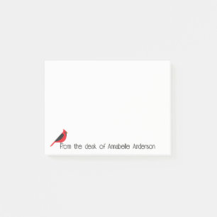 Cute Cardinal Personalize Notes Post-it Block