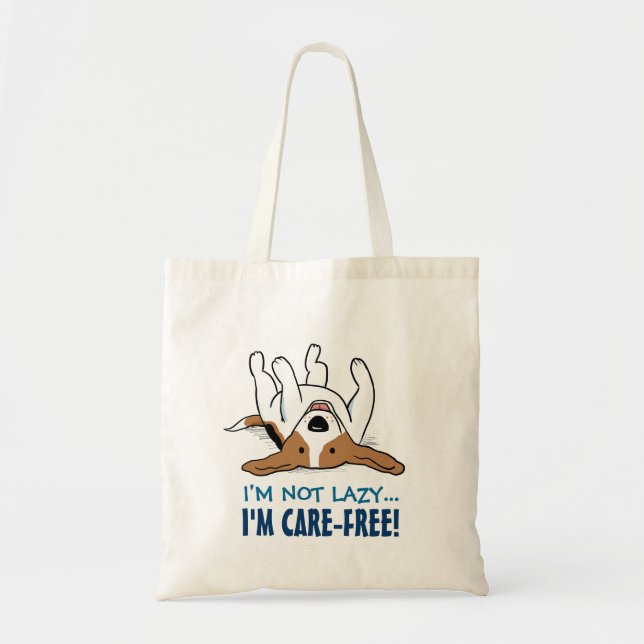 Cute Care-free Beagle Tecknad hund Tygkasse (Framsidan)