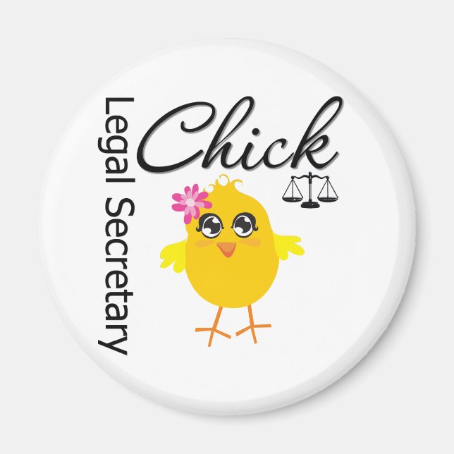 Cute Career-Chicken - rättssekreterare Magnet (Framsidan)