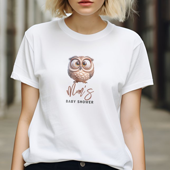 Cute Caricature Uggla Pojke Shower T Shirt (Skapare uppladdad)