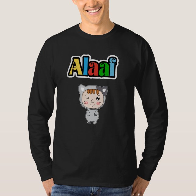Cute Carnival Animal Kölle Alaaf Party Cat  3 T Shirt (Framsida)