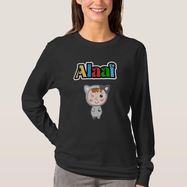 Cute Carnival Animal Kölle Alaaf Party Cat  3 T Shirt (Framsida)