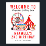 Cute Carnival Circus Festival Show Kid Birthday Po Poster<br><div class="desc">Poster av Cute Carnival Circus Festival Show Kid Birthday (</div>