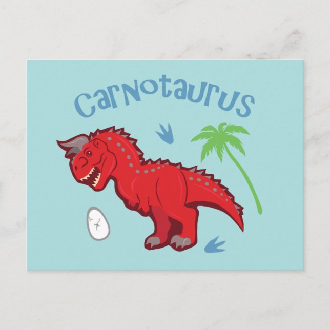 Cute Carnotaurus Vykort (Framsida)