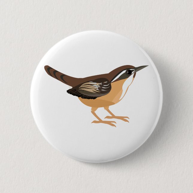 Cute Carolina Wren Knapp (Framsida)