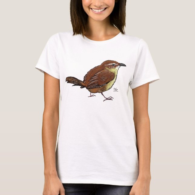 Cute Carolina Wren T-Shirt (Framsida)