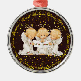 Cute Caroling Änglar Premium Ceramic Ornamic Julgransprydnad Metall