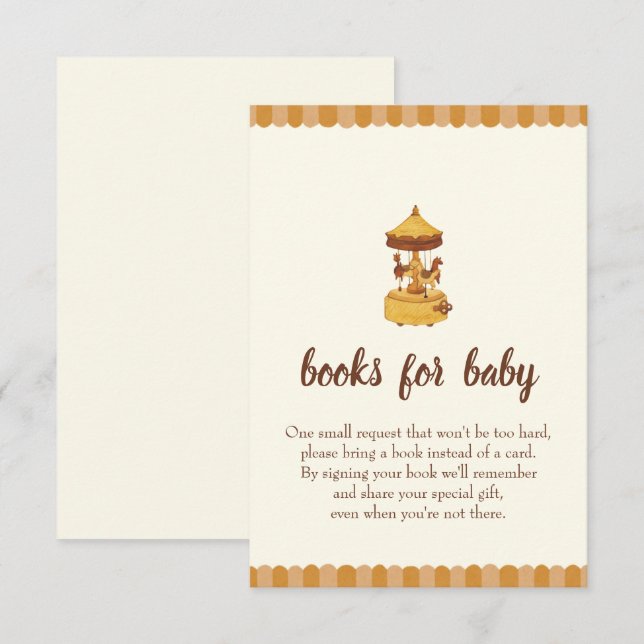 Cute carousel könsneutral babydusch tilläggskort (Fram/baksida)