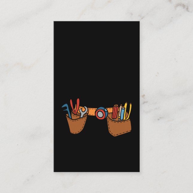 Cute Carpenter Tool Belt Future Craftsman Visitkort (Framsida)